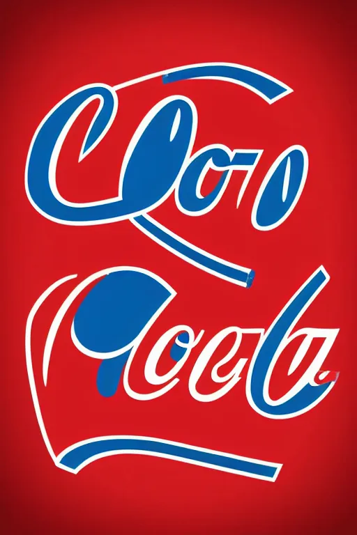 Image similar to a cross between pepsi and coca cola logos, text vector, illegible