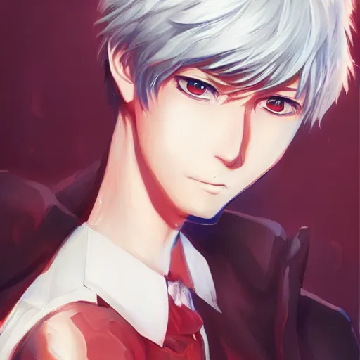 Image similar to anime portrait of ken kaneki by stanley artgerm lau wlop rossdraws james jean andrei riabovitchev marc _ simonetti and sakimichan tranding on artstation