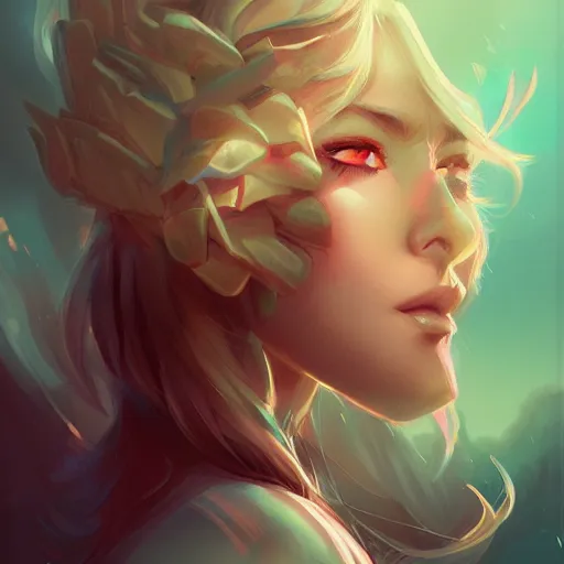 Prompt: puzzled, arwork by ross tran