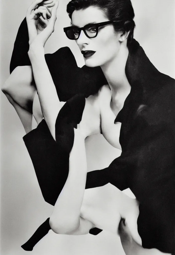 Image similar to Yves Saint Laurent advertising campaign portrait