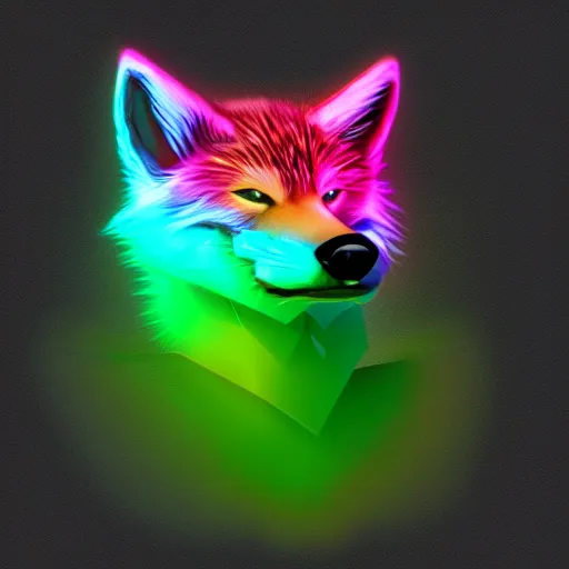 Prompt: digital greeny greeny green fox, retrowave palette, digital world, highly detailed, electric breeze, anatomically correct vulpine, synth feel, fluffy face, ear floof, flowing fur, super realism, accurate animal imagery, 4 k digital art