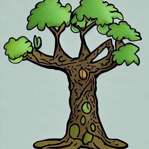 Image similar to cartoon tree