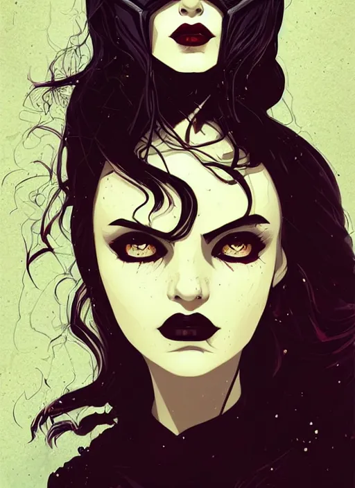 Image similar to portrait of beautifull goth maiden, cute face. dark fantasy, d & d, artstation, art by petros afshar, tom whalen, laurie greasley and greg rutkowski and ilya kuvshinov