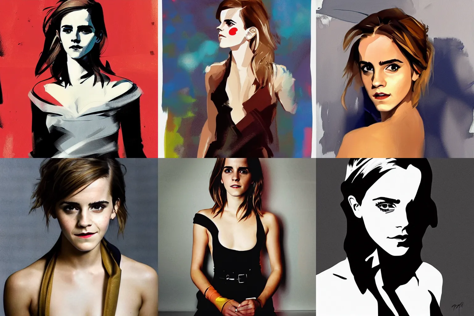 Prompt: emma watson by greg tocchini