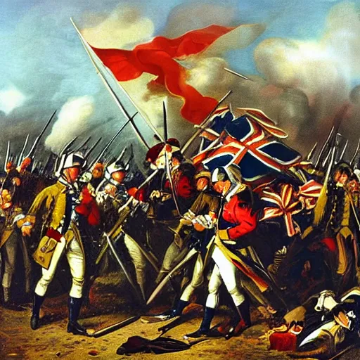 Image similar to “Battle of Revolutionary War by Don Troiani”