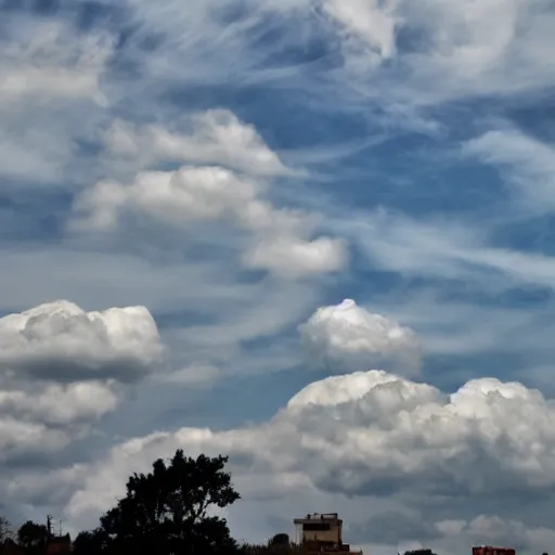 Image similar to clouds in the shape of a building