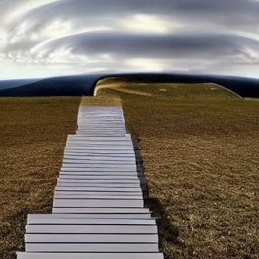 Image similar to infinity steps made from cloud