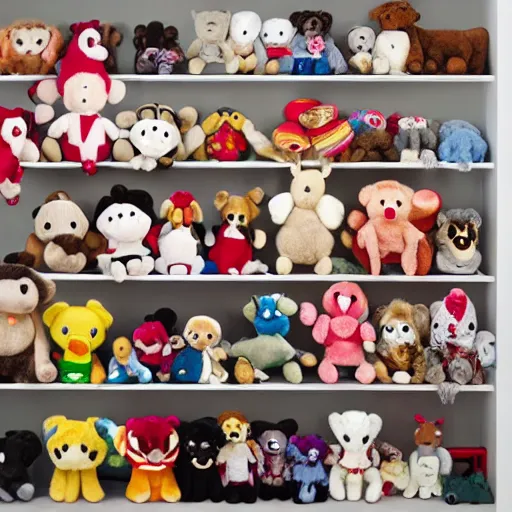 Prompt: a catalogue for Target selling plush animals