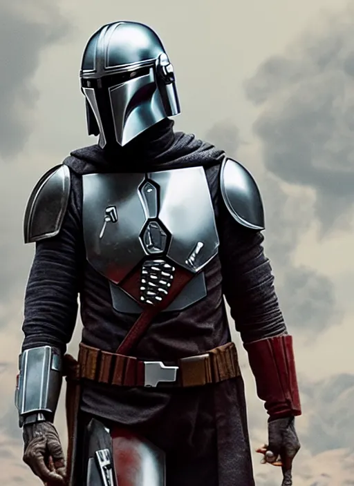 Image similar to adam driver as the mandalorian