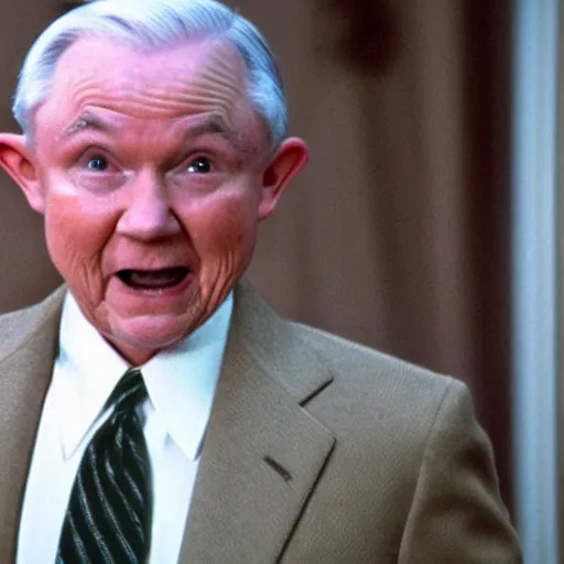 Prompt: movie still of jeff sessions in mr. magoo