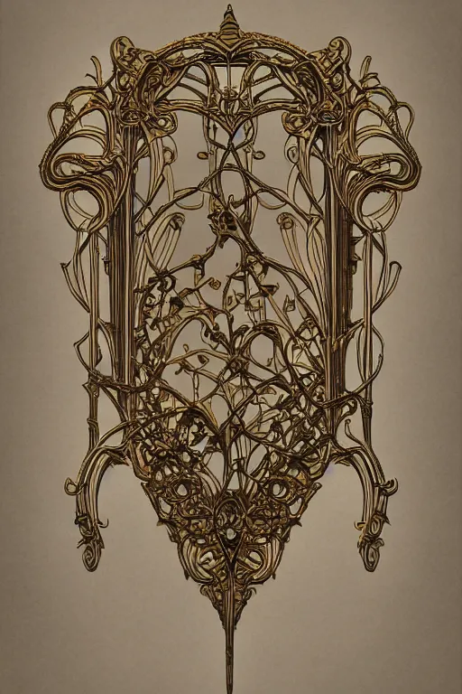 Prompt: an intricate art nouveau frame, only edges, highly detailed, artstation, concept art, matte, sharp focus,