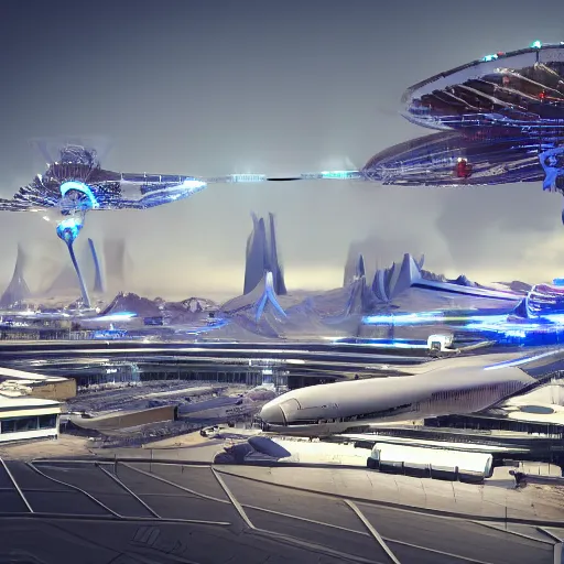 Image similar to sci-fi motherboard airport structure on the coronation of napoleon painting and digital billboard in the middle, unreal engine 5, keyshot, octane, artstation trending, ultra high detail, ultra realistic, cinematic, 8k, 16k, in style of zaha hadid, in style of nanospace Michael Menzelincev, in style of Lee SOUDER, colors in style of the Blade Runner 2049, in plastic, dark, tilt shift,