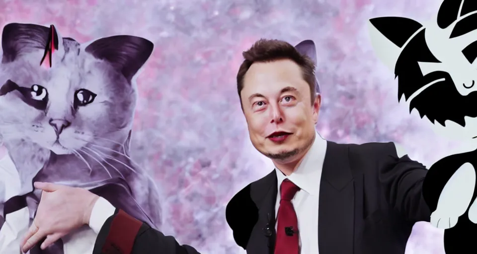 Image similar to elon musk with cat ears dakimakura