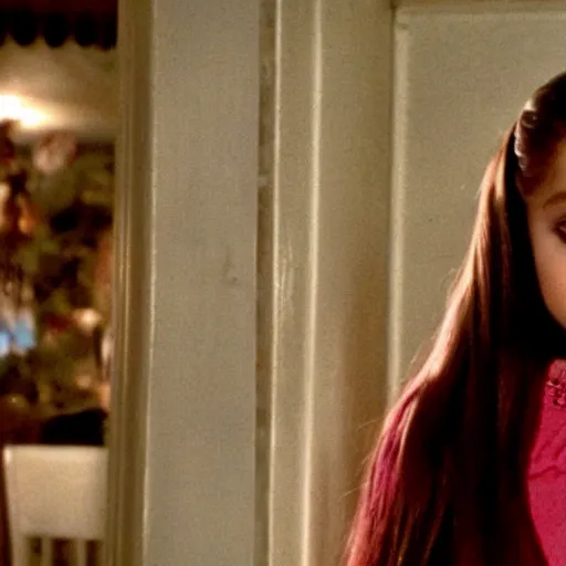 Prompt: Ariana Grande in the movie home alone