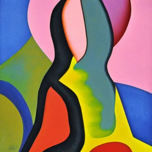 Image similar to woman as the natural landscape, her curves form the mountains and rivers of the land , high quality art in the style of cubism and georgia o’keefe,