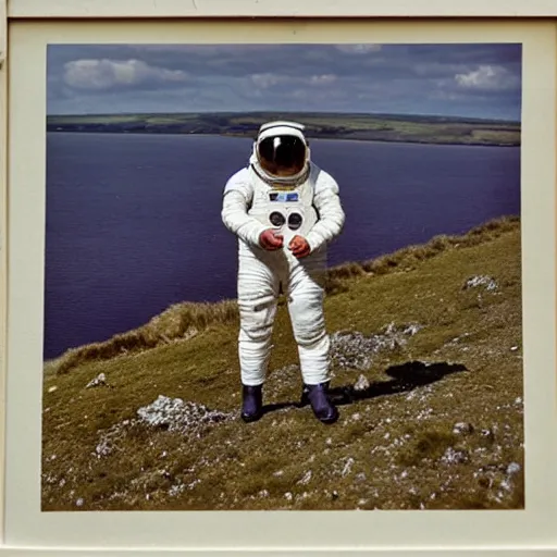 Image similar to the mystery of the solway firth spaceman, highly realistic, vintage photography, nineteen seventies, hyper detailed