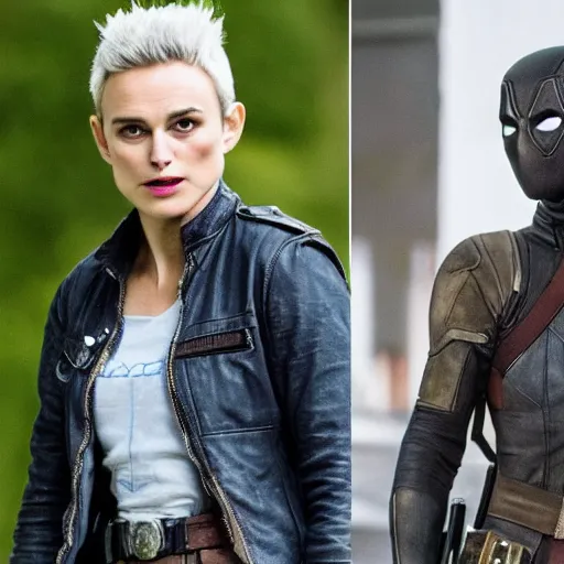 Prompt: Kiera Knightley playing cable in deadpool 2