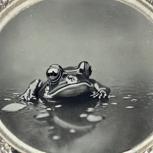 Image similar to Victorian Photograph of a frog in a swamp