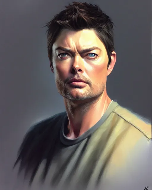 Prompt: karl urban!, audrey plaza, realistic shaded perfect face, fine details. anime. magali villeneuve, artgerm, jeremy lipkin and michael garmash and rob rey, ilya kuvshynov