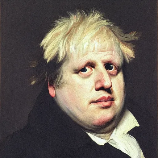 Prompt: portrait of boris johnson by goya