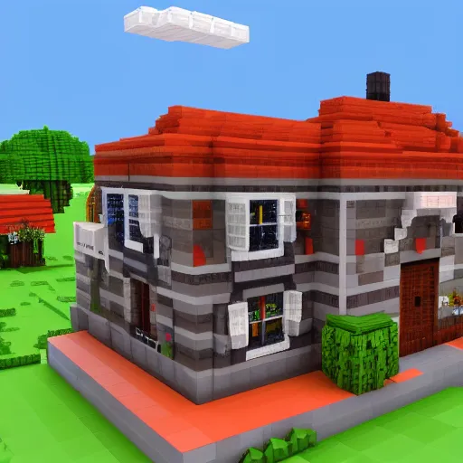 Prompt: high detailed voxel pixelated house, wow, 4 k