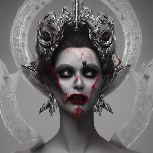 Prompt: the vampire queen, 4 k, intricate detailed, jaw dropping, gorgeous, surreal, octane render