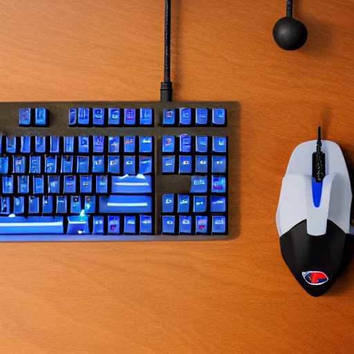 Image similar to a mechanical keyboard design inspired by pepsi