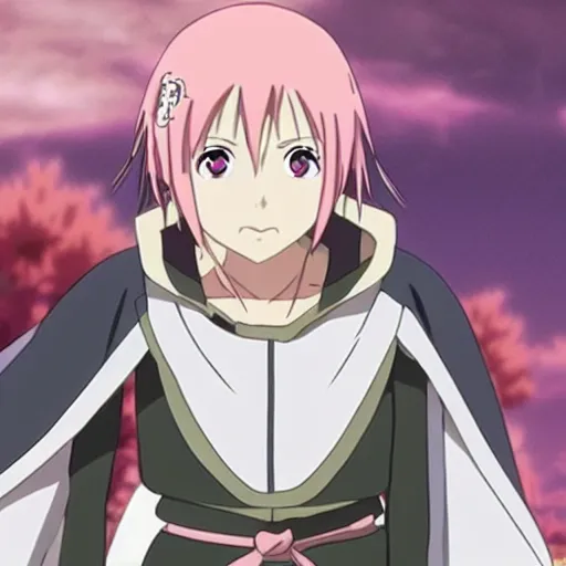 Image similar to Sakura fron Naruto in Sword Art Online Movie Adaptation