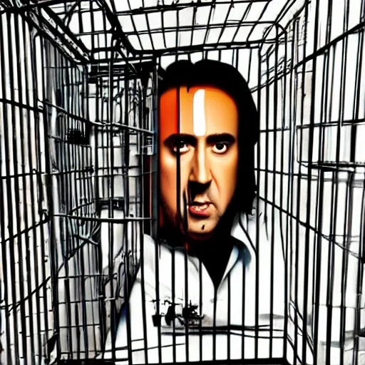 Image similar to A cage of Nicholas Cage