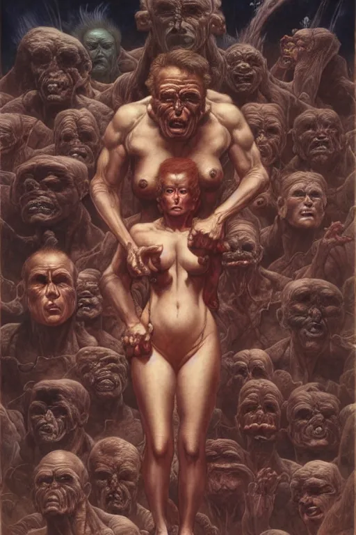 Prompt: total recall in the style of wayne barlowe, gustav moreau, goward, bussiere, roberto ferri, santiago caruso, luis ricardo falero, frazetta