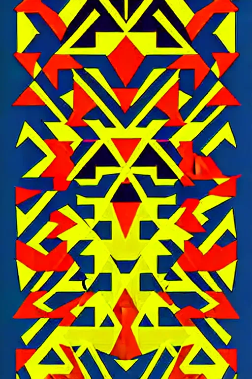 Prompt: symmetry!! vector poster op - art 6 0 s folklore patterns, centred, vibrant, detailed, median photoshop filter vector behance, hd