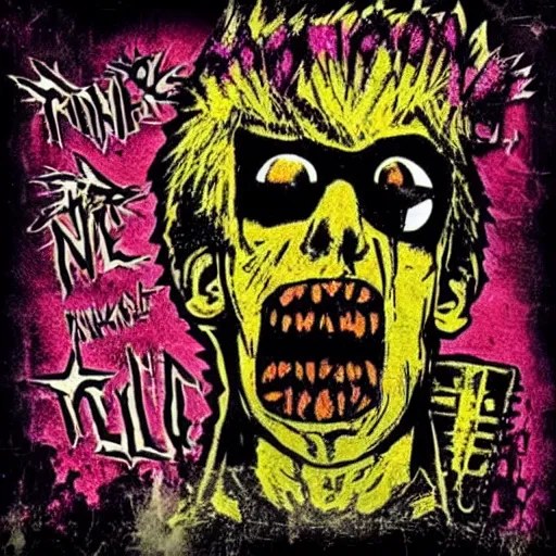 Image similar to punks not dead!, exploited, clash, punk rock album cover art style, grunge, no future