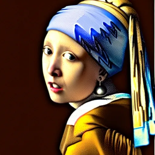 Image similar to a girl with a pearl earring in the style of craig mullins