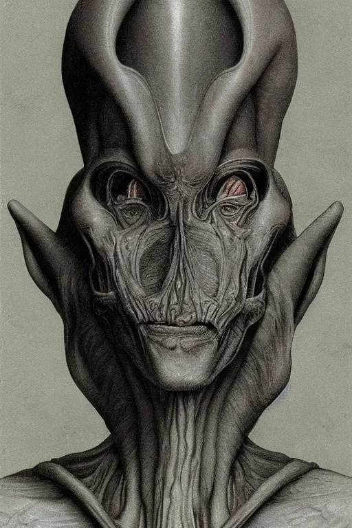 Image similar to portrait of an alien from barlowe's guide to extraterrestrials, hyperreal, very detailed art, elegant, sophisticated, high resolution, smooth