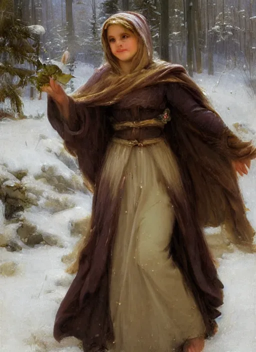 Prompt: a mage casting a frost spell by emile munier