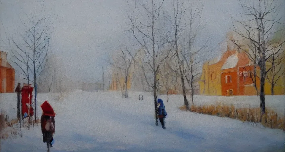 Image similar to how is the weather? beautiful painting, oil on canvas, by Ewa Czarniecka, award winning masterpiece,