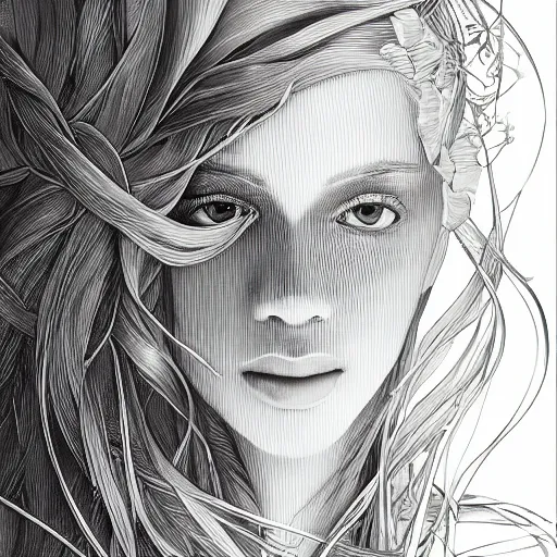 Image similar to a clove of garlic that resembles an incredibly beautiful, graceful, elegant, and sophisticated young blonde girl, an ultrafine detailed illustration by james jean, intricate linework, bright colors, final fantasy, behance contest winner, vanitas, angular, altermodern, unreal engine 5 highly rendered, global illumination, radiant light, detailed and intricate environment