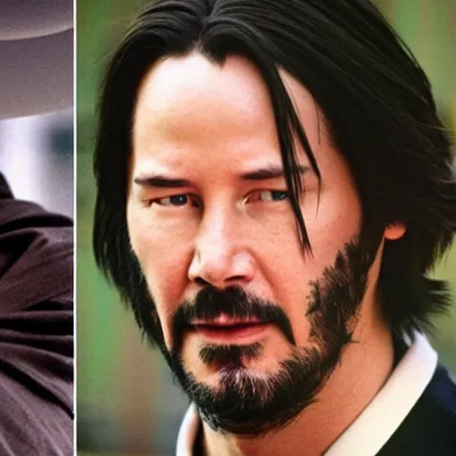 Image similar to Keanu Reeves playing Obi-Wan Kenobi in the prequel trilogy