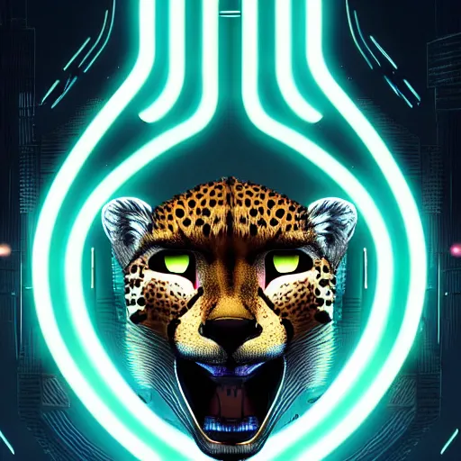 Prompt: a beautiful commission of an anthropomorphic cheetah wearing a neon jacket,futuristic,detailed face,character design by charles bowater,mohawk,cyberpunk style,deviantart,artstation,art by greg rutkowski,ross tran,professional lighting,neon city,night,raytracing,rtx,award winning,western comic style,shaep lineart,cg society