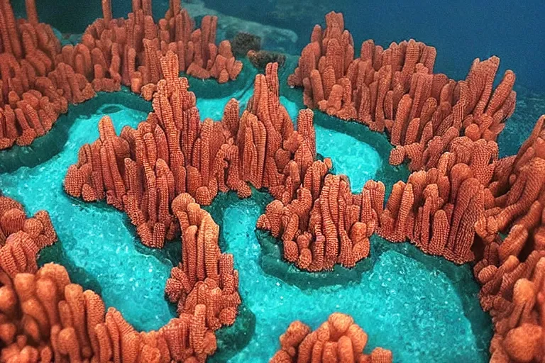 Prompt: “ a coral city. super detailed. intricate. photorealistic. award winning. ”