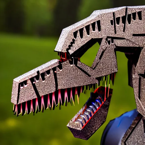 Image similar to threeheaded cyborg tyrannosaurus rex with lasers. 8 5 mm f / 1. 4