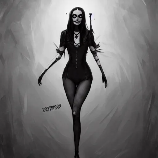Image similar to wednesday addams as death of the endless, the sandman, made by carvaggio stanley artgerm lau wlop rossdraws artstation cgsociety concept _ art cgsociety octane render