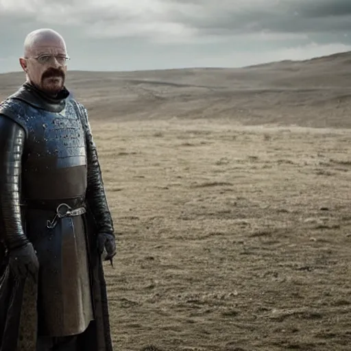 Image similar to walter white as a medieval knight in Game of thrones