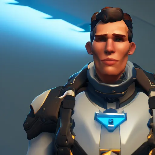 Prompt: jerma985 in overwatch, full body, wide shot, portrait, unreal engine, in game screenshot, high definition, detailed