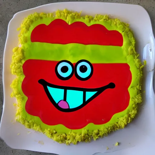 Image similar to spongebob watermelon pizza