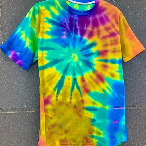 Image similar to tie-dyed shirt with the kirkland logo from costco