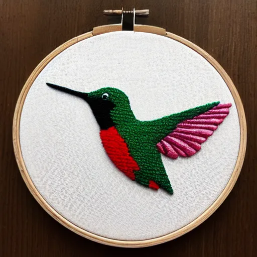 Image similar to hummingbird embroidery,