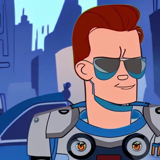 Prompt: Terminator as a Colorful Disney Animated Film