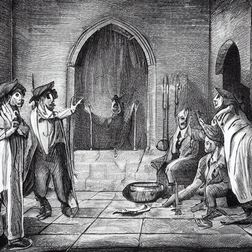 Image similar to rats performing a spiritism session