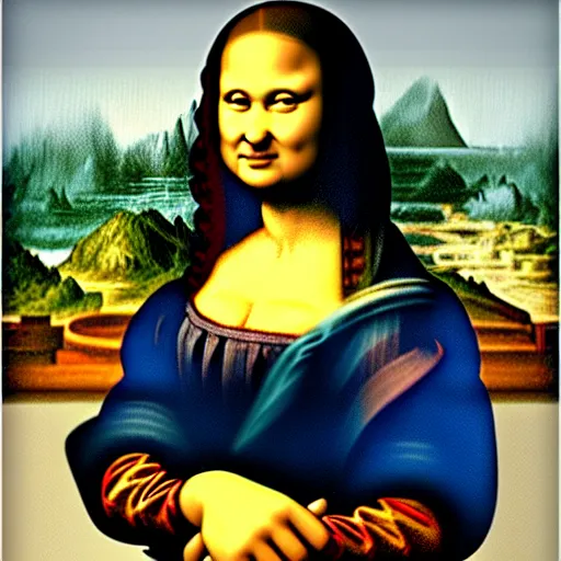 Prompt: super - mario!!!!!!!!!!!!!!!!! super - mario!!!!!!!!!!!! as mona lisa